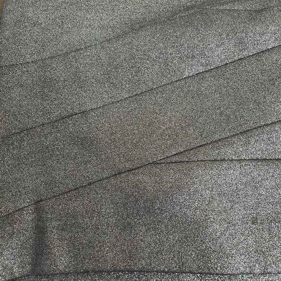 Express Silver Sparkle Stretchy Micro Mini Skirt NWT Size 0 - Picture 4 of 6